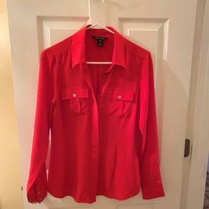 Red Silk Blouse